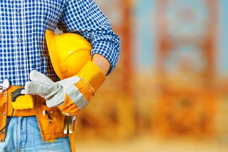 worker on construction site